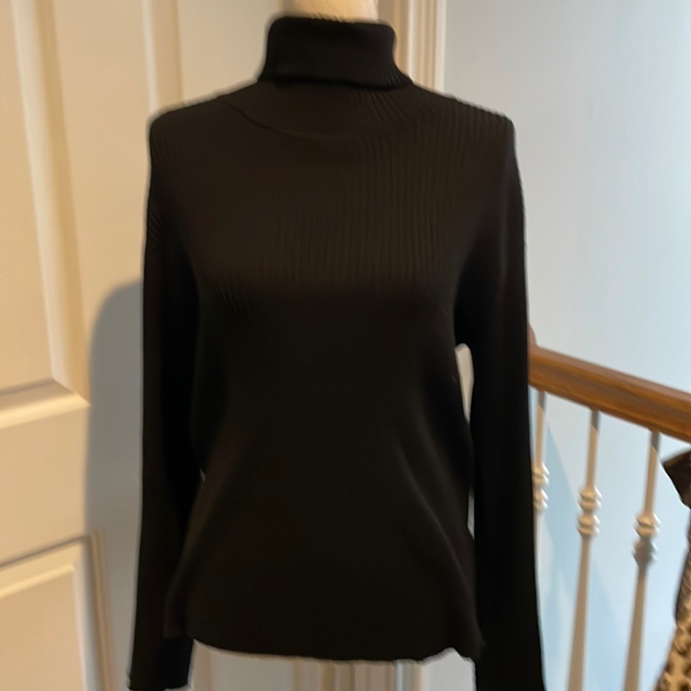 Spanner Black Turtleneck Sweater